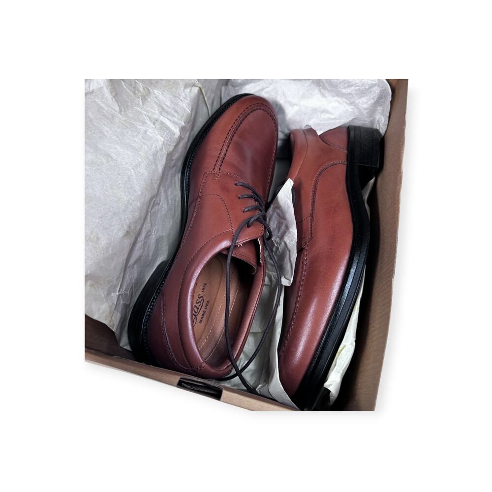 G.H Bass & Co. Sheldon Derby Dress Shoes Men 10 M Tan Leather New With Box